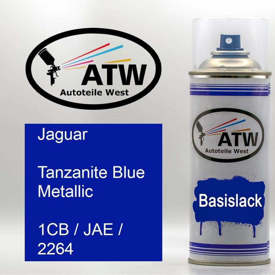 Jaguar, Tanzanite Blue Metallic, 1CB / JAE / 2264: 400ml Sprühdose, von ATW Autoteile West.